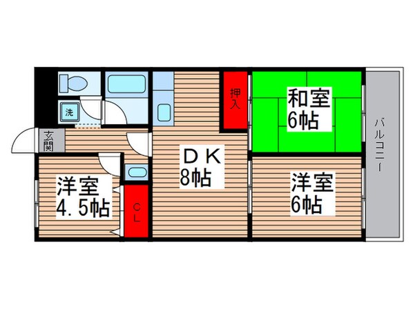 クロシェット松戸の物件間取画像